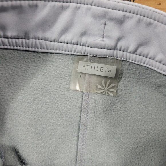 Athleta Skirt Womens 8 Gray Fleece Lined Drawstring Zip Pockets - Picture 3 of 9
